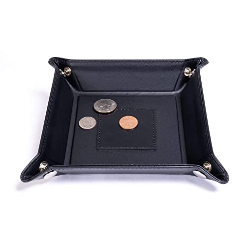 Dacasso Leather Travel Change Tray, Classic Black (A1088) - Image 2