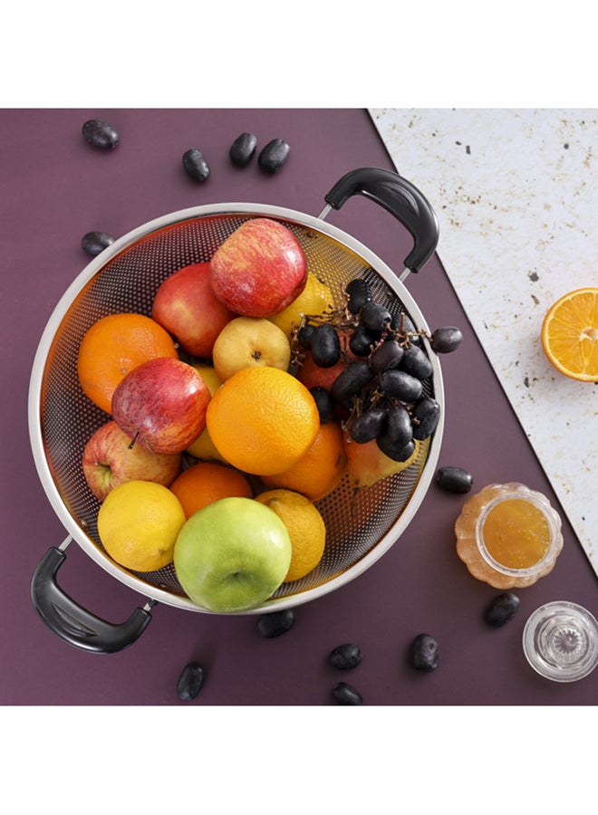 Royalford Stainless Steel Fruit Basket/Strainer, Hands Free Straining, Multi-Purpose & Large Capacity, Easy To Clean & Safe, Durable Material Silver - Image 4