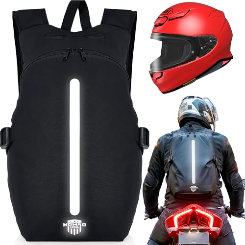 Nomad USA Nomad Motorcycle Backpack for Men/Women, Helmet/Laptop Luggage Bag Reflective Motorbike Riding Back Packs Lightweight Weekender Daily Travel Gear Bag Hiking Backpack for Camping, Sport, Gym, Cycling - Image 1