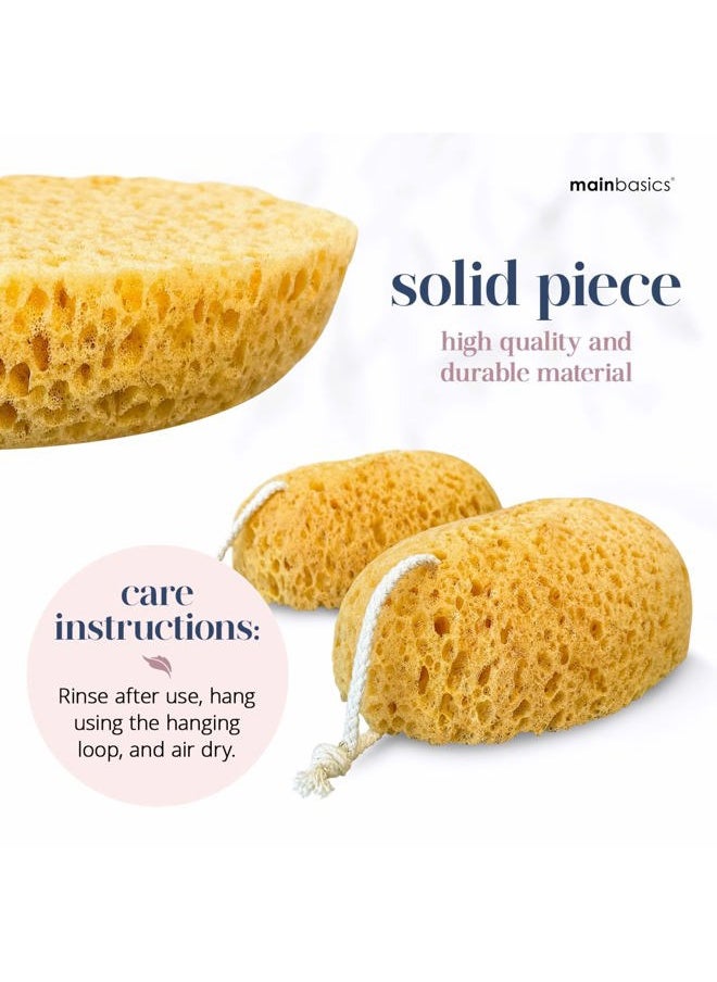 MainBasics - Faux Sea Bath Sponge - Large, Soft Exfoliating Body Sponge for Shower, Foam Loofah (2 Pack) - Image 1