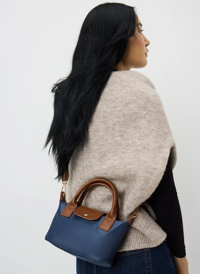 Matalan Navy Handle Mini Cross Body Bag