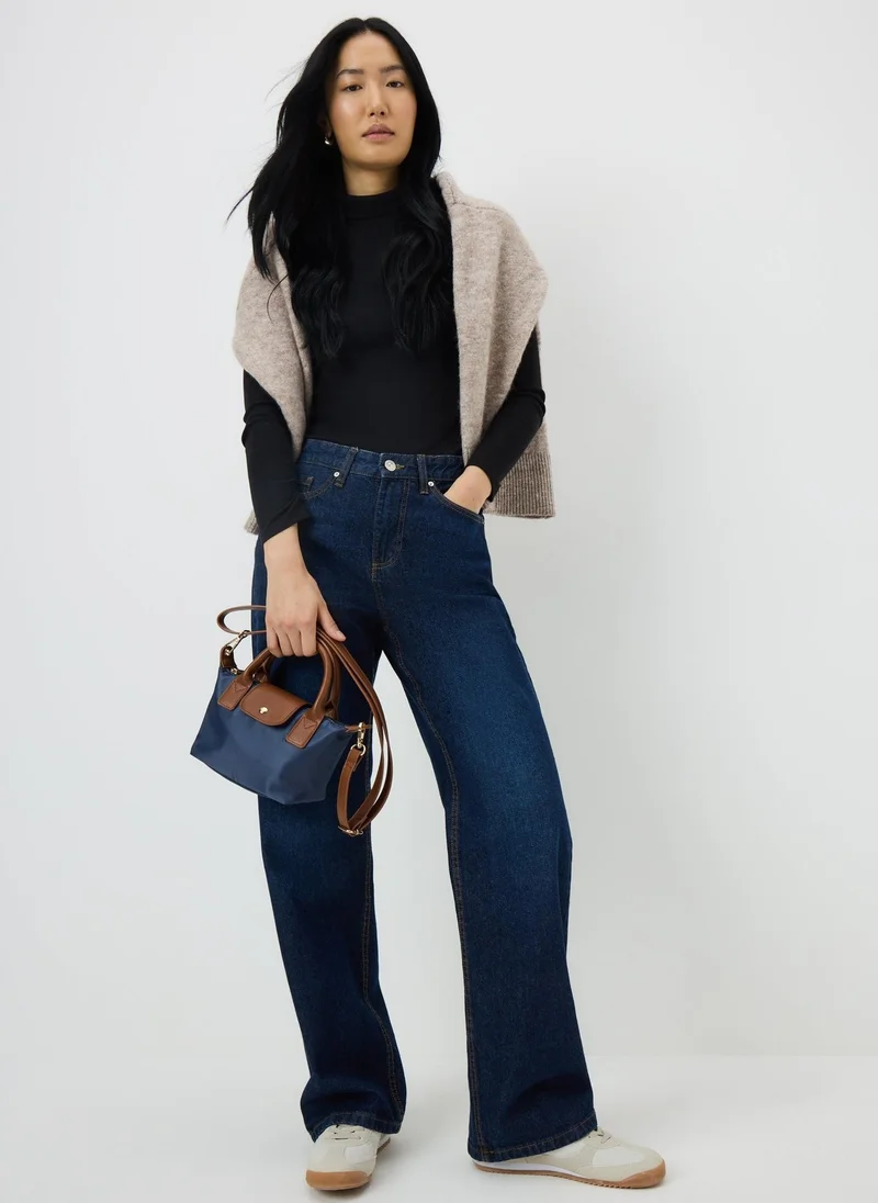 Matalan Navy Handle Mini Cross Body Bag