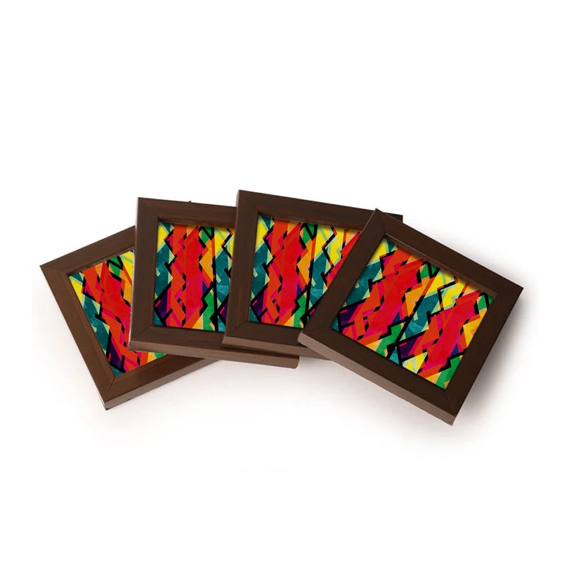 Paper Plane Design Tea Coffee Coaster Set Wooden Decorative Coasters Set. Home and Office Wooden Coasters Design 319 - Image 2