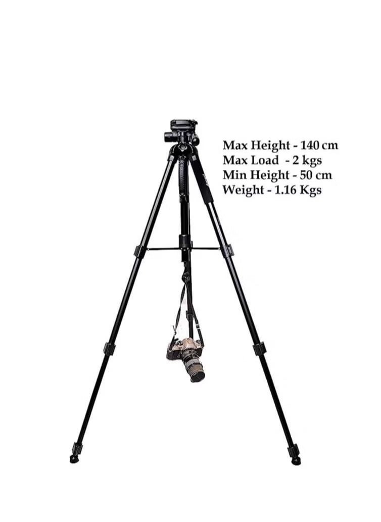 Jmary Jmary KP-2234 Professional Aluminium Tripod for All DSLR Cameras (Black)  - Image 3