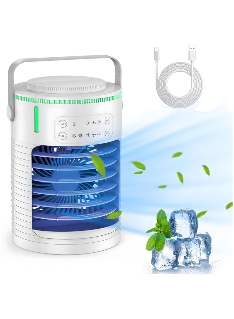 Cooling Fan, Portable Air Conditioners Fan with 3 Speeds 7 Colors,Small Mini Ac Unit for Bedroom - Air Cooler for Room  - Image 1