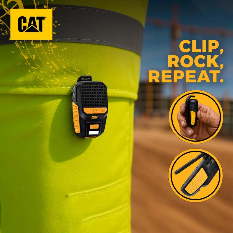 CAT مكبر صوت بلوتوث قابل للارتداء من كات | مكبر صوت قابل للتعليق مع ميكروفون مدمج لمواقع العمل، البناء، والأنشطة الخارجية | مقاوم للماء | مكالمات وموسيقى بدون استخدام اليدين - Image 3
