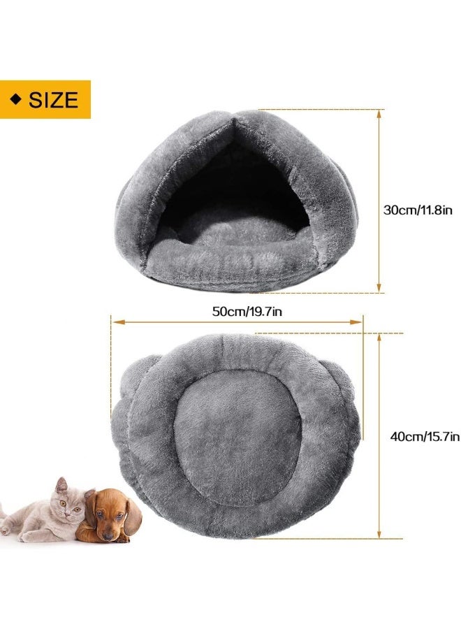 Mumoo Bear Pet Bed Soft Warm Cat Bed for Winter Cat Tent, Grey - Image 5