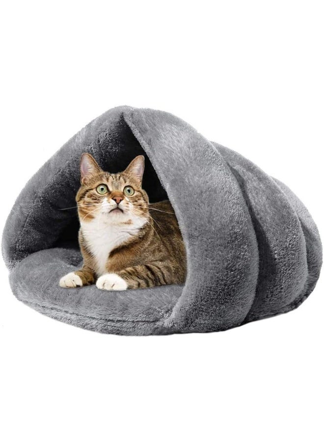 Mumoo Bear Pet Bed Soft Warm Cat Bed for Winter Cat Tent, Grey - Image 1