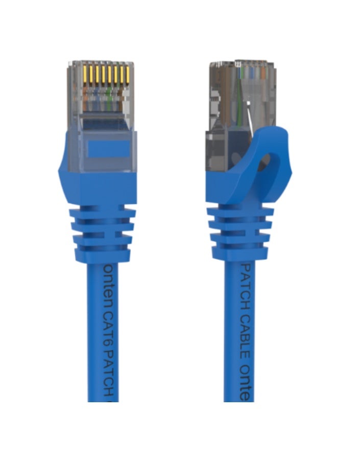 كابل تصحيح إيثرنت OnteN OTN-E611 Cat6، بطول 1 متر، أزرق، موصل CCA