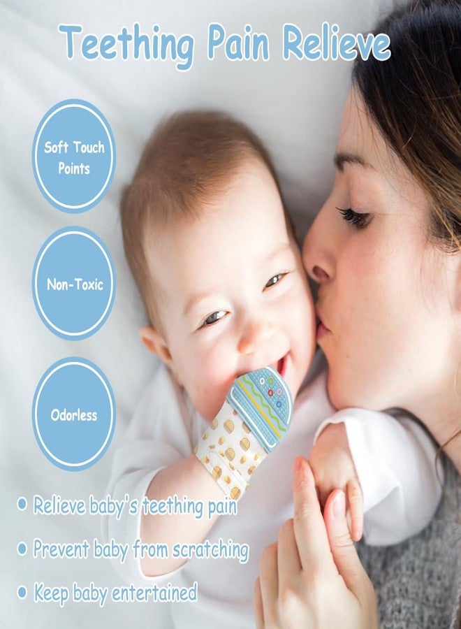 hotut 2Pack Silicone Teething Mitt, Hamburger Baby Teething Toy for 0-6 6-12 Months, Food Grade Silicone Infant Teething Mitten, BPA-Free Baby Chew Toys for Pain Relief, Sucking Needs - Image 5
