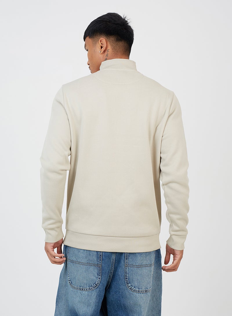 BRAVE SOUL Funnel Neck Quarter Zip Sweatshirt - Image 3
