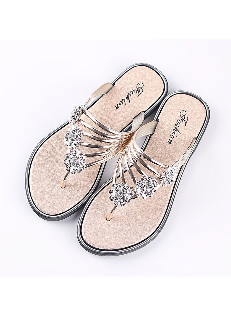 KUYING New Flat Bottomed Flip Flops