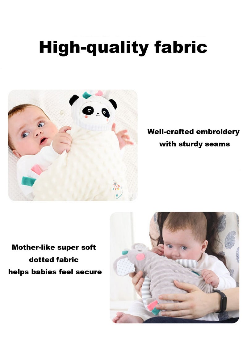 Baby Security Blanket Stuffed Animal Panda Super Soft Toys With Teether Safety for Children Sleeping Touch Pillow Comfort Toy