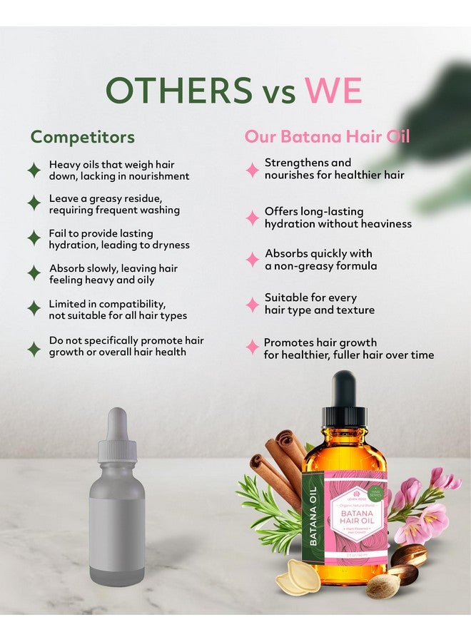 ليفن روز زيت باتانا لنمو الشعر، مصل شعر عضوي 2 أونصة للأطراف المتقصفة والشعر الجاف التالف - Image 5