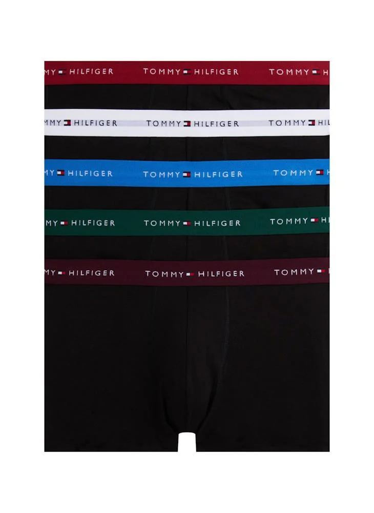 TOMMY HILFIGER 5-Pack Signature Repeat Logo Waistband Trunks
