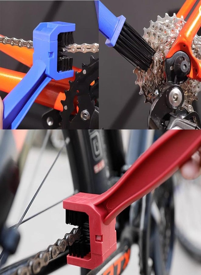 ROYHOO 5PCS/Set Bicycle Chain Cleaning Tool Set,Bike Chain Crankset Brush,Motorcycle Washer Cleaner Brush Tools - Image 3