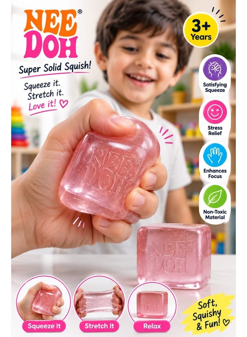 Schylling Nee Doh Sensory Stress Relief Squishy Toy – Super Soft Stretchy Fidget Gel Cube for Kids & Adults - Image 2