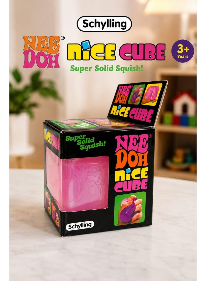 Schylling Nee Doh Sensory Stress Relief Squishy Toy – Super Soft Stretchy Fidget Gel Cube for Kids & Adults - Image 1