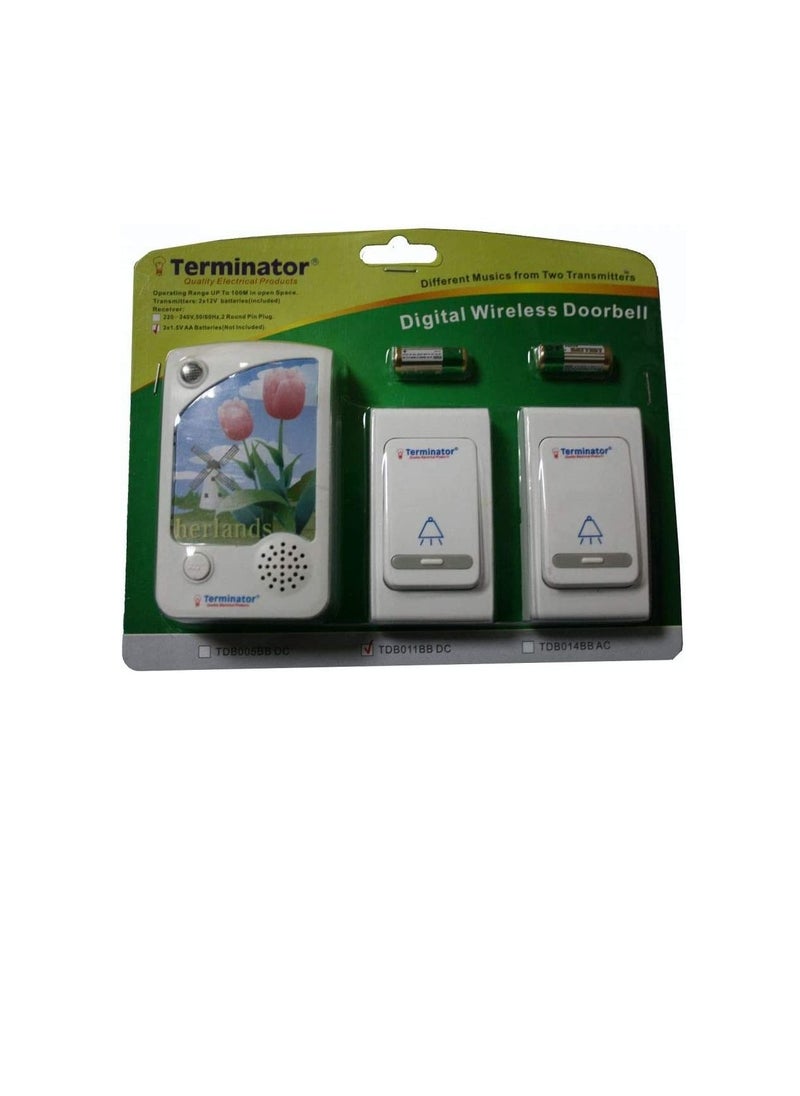 Terminator Digital Wireless Doorbell 38 Different Melodies TDB 011BBDC  - Image 1