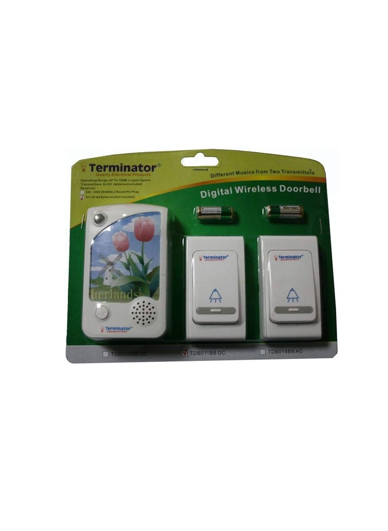 Terminator Digital Wireless Doorbell 38 Different Melodies TDB 011BBDC  - Image 3