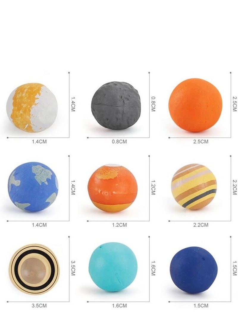 Nine Planets Model, Solar System Planet, Figure Playsets Collection Educational Toy for Astronomy Enthusiast, Fit for Toddlers and Kids  - Image 3