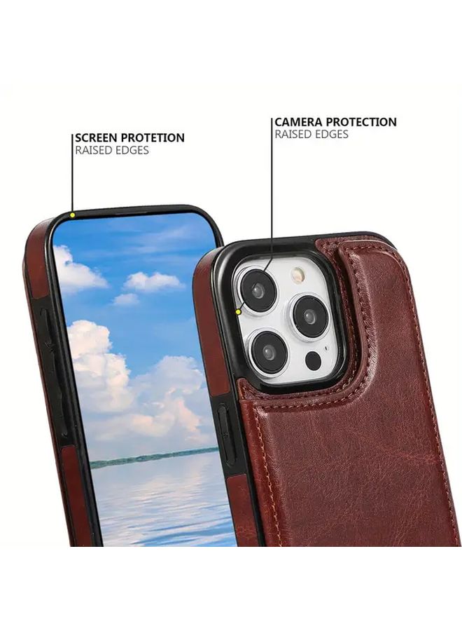 Red Wallet Card Slot PU Leather Phone Case For iPhone 7 8 SE 16E 15 14 13 - Image 2