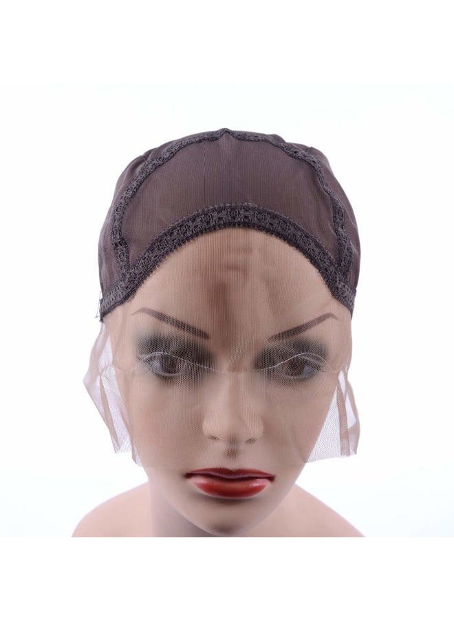 yantaisiyu Lace Front Wig Cap for Making Wigs with Adjustable Strap Glueless Weaving Wig Caps Swiss Lace Hairnet (Dark Brown S 52 cm) - Image 4