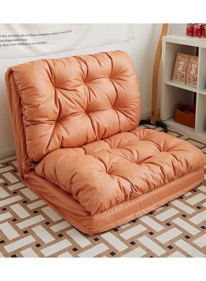 Generic Lazy Boy Chair, Folding Sofa Bed Fabric Couch Lounge with 5 Adjustable Reclining Position, Can Lie and Sleep Small Household Tatami  - Image 1