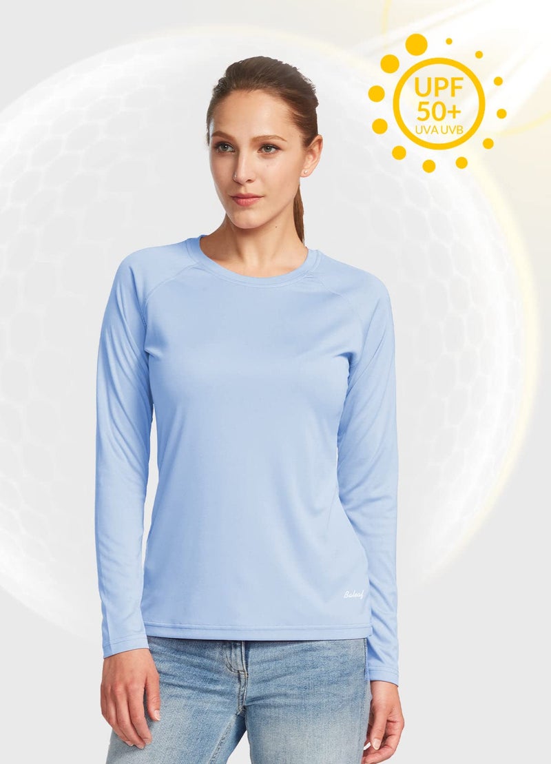 baleaf Women's Long Sleeve Shirts UPF 50+ Sun Protection SPF Quick Dry Lightweight T-Shirt Outdoor Hiking Runing Fishing Graystone Size XS - Image 2