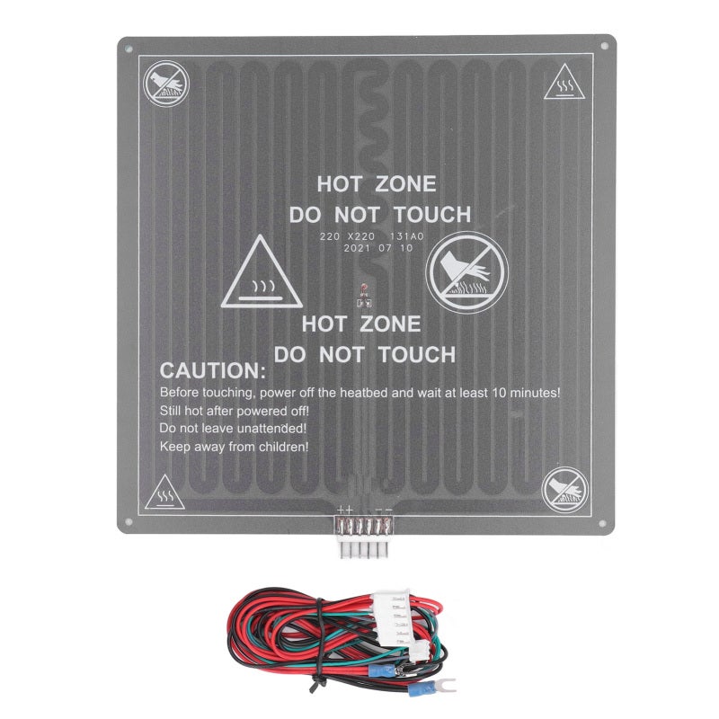 Anet 3D Printer Heated Bed: 12V 120W Aluminum Substrate 3rd Gen MK3 - Lighter Thinner More Reliable High Temperature Resistant Square Hot Bed Plate for Anet A8 A6 A2 Desktop 3D Printers - Image 2