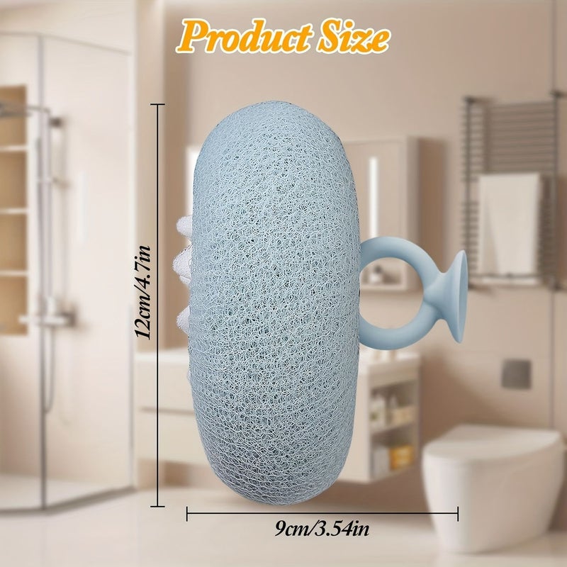 2 In 1 Exfoliating Shower Ball Body Brush Set With 2 Hooks - Image 4