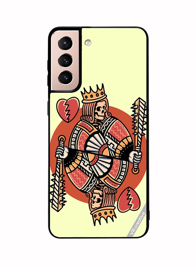 VR CREATIVE Protective Case Cover For Samsung Galaxy S21 Plus 5G King Suit Design Multicolour - Image 1