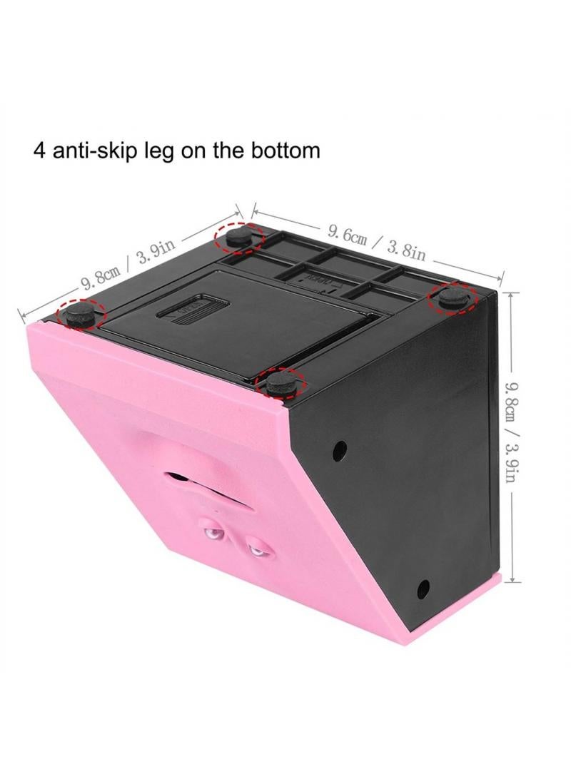 general Novelty Coin Money Eating Musical Face Bank Automatic Money Saving Collection Money Bank For Kids Children (Pink Brick) - Image 2