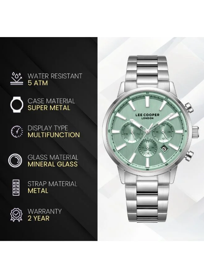 Lee Cooper  Men's Metal MULTIFUNCTION Watch LC08382.370 - 21 mm for Men | Best Price UAE