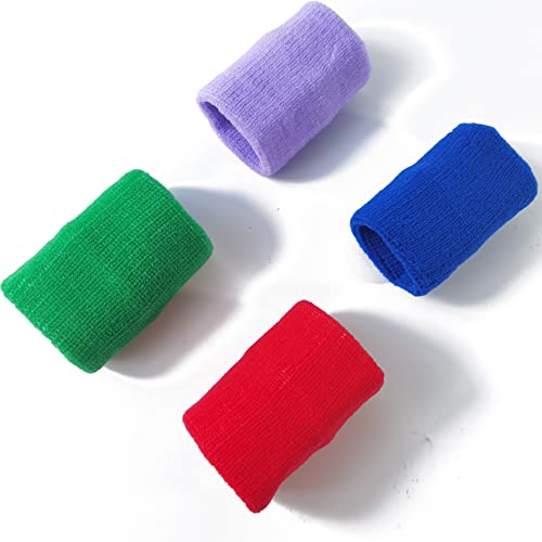 NSBELL 24PCS Colorful Sports Wristbands Cotton Sweatband Wristbands Wrist Sweatbands Wrist Sweat Bands for for Men and Women, Good for Tennis, Basketball, Running, Gym, Working Out (12Pair) - Image 5