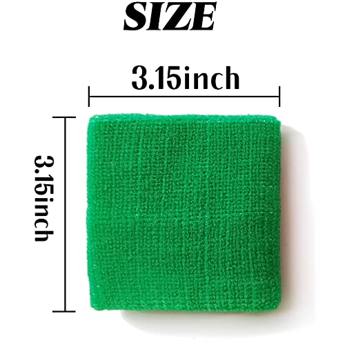 NSBELL 24PCS Colorful Sports Wristbands Cotton Sweatband Wristbands Wrist Sweatbands Wrist Sweat Bands for for Men and Women, Good for Tennis, Basketball, Running, Gym, Working Out (12Pair) - Image 2
