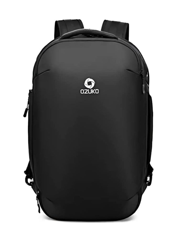 Ozuko 9216L Waterproof Large Capacity Backpack With Cell Phone Pocket And Shoe Pocket - Black - Image 1