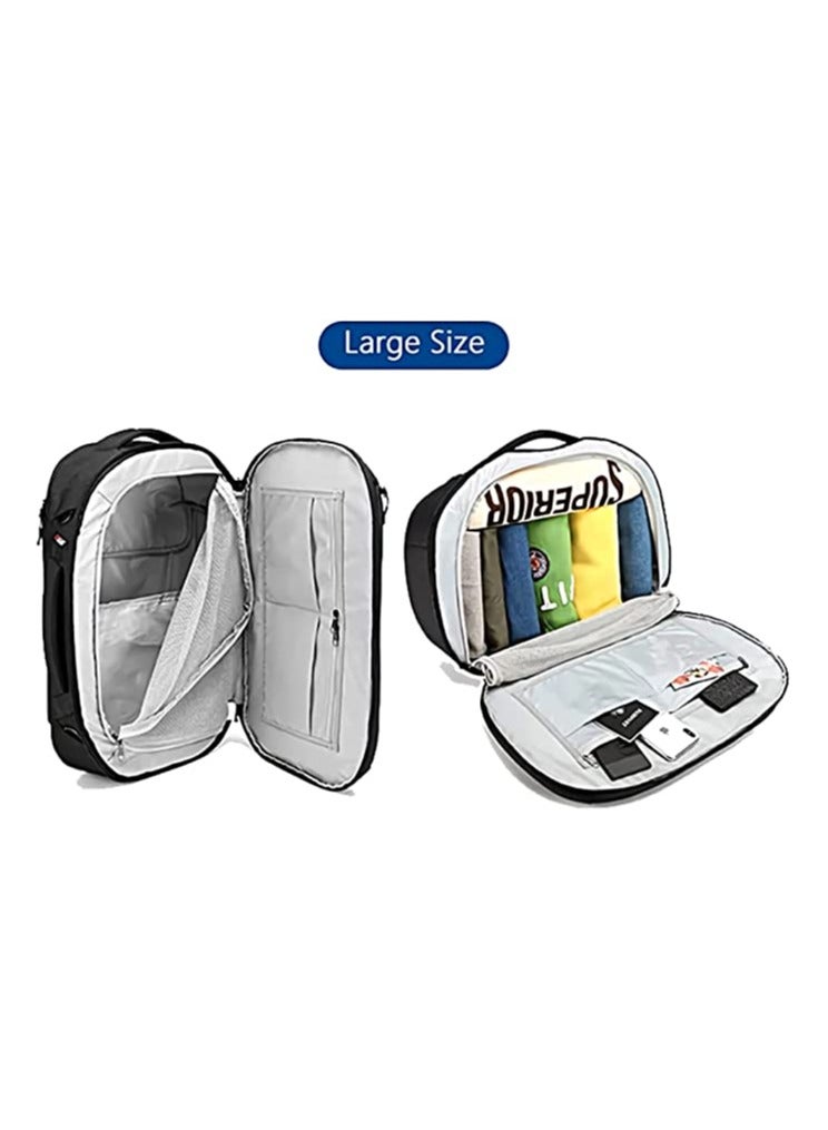 Ozuko 9216L Waterproof Large Capacity Backpack With Cell Phone Pocket And Shoe Pocket - Black - Image 2