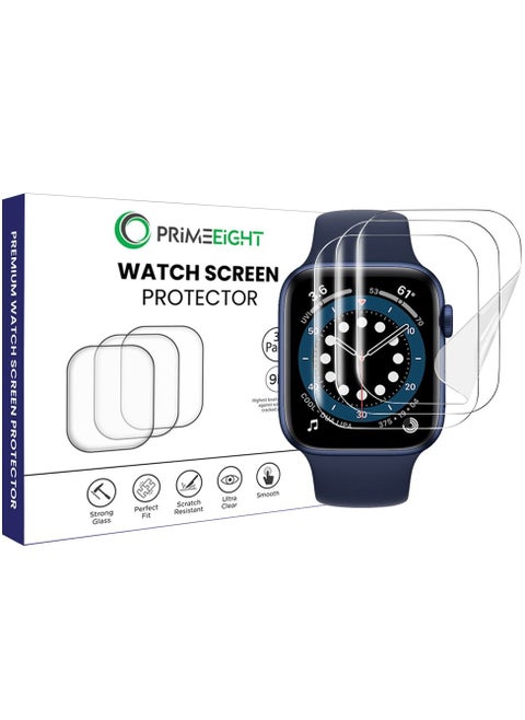[3 PCS] Apple Watch Series SE 4/5/6 Screen Protector 40 mm Ultra Thin Flexible TPU Clear Film Bubble-Free Scratch-resistant.