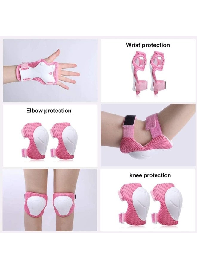 Generic Kids Sports Protective Gear Set, Wrist, Knee, Elbow Protectors for Skating, Cycling, Scooter, 6 Pieces (Ages 3-10 Years, Multicolor)  - Image 4