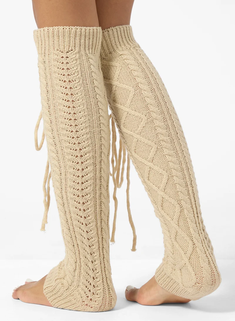 Ginger Over The Knee Pointelle Cozy Leg Warmer