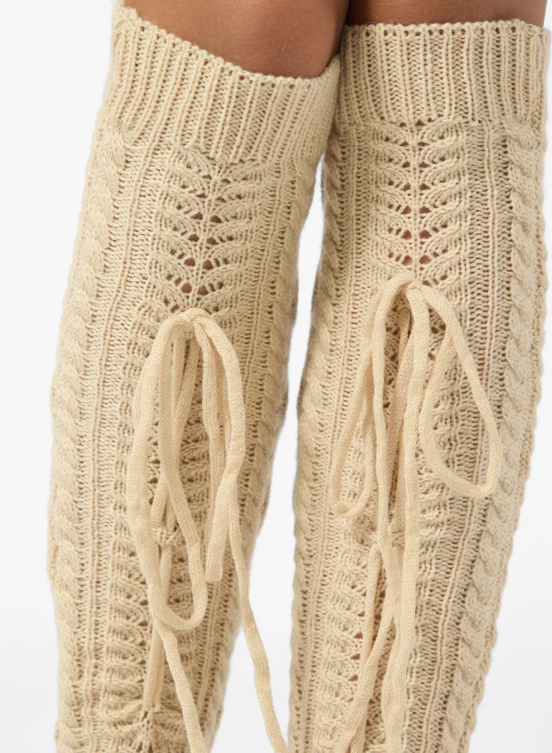 جينجر Over The Knee Pointelle Cozy Leg Warmer