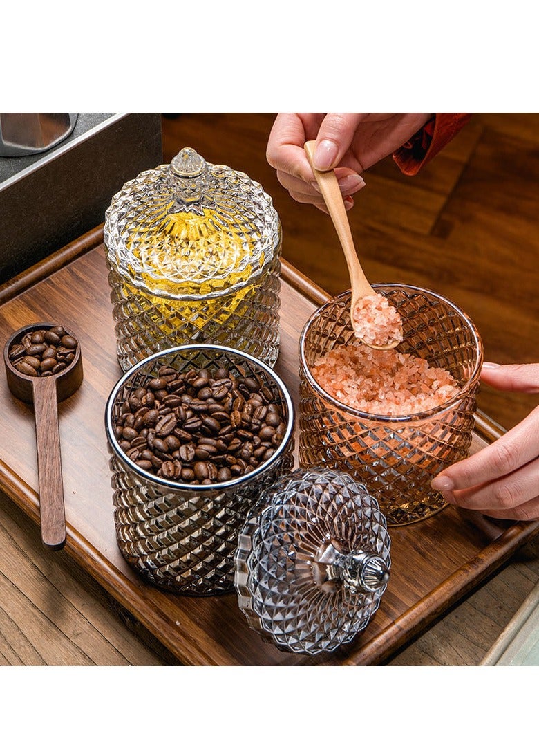 علبة قهوة برطمان حلوى على الطريقة الأوروبية 600 مل لون مزجج - Image 2