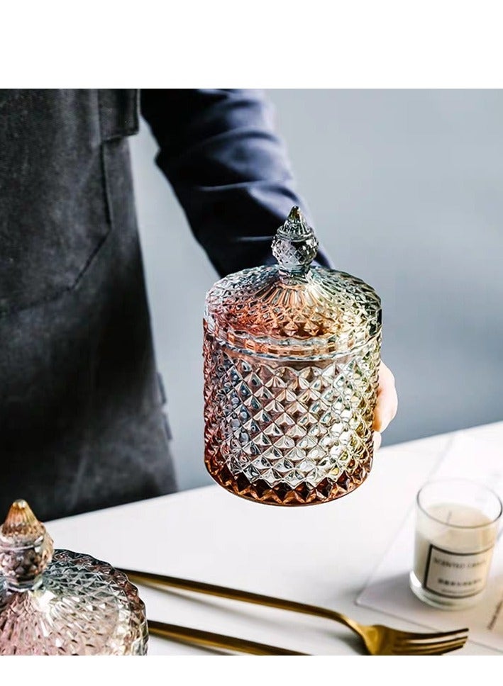 علبة قهوة برطمان حلوى على الطريقة الأوروبية 600 مل لون مزجج - Image 3