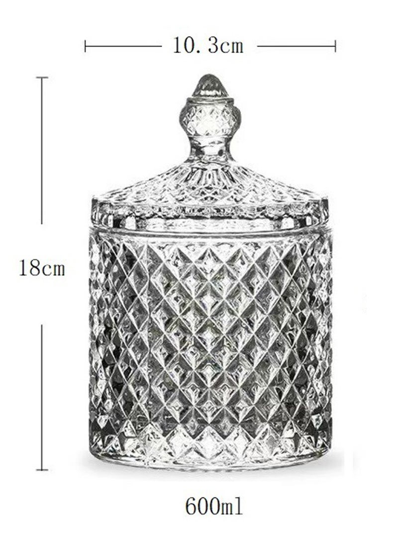 علبة قهوة برطمان حلوى على الطريقة الأوروبية 600 مل لون مزجج - Image 4