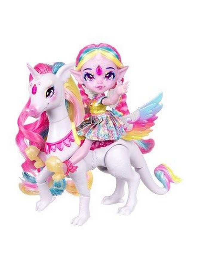 Magic Mixies سلسلة ميكسيس السحرية شيمرفيرس، اصنع واخلط الجرعة لكشف يونيّا اليونيكورن ونجمة قوس قزح البيغاكورن، تظهر هذه الدمية الجميلة بطول 6.5" داخل زجاجة الجرعة. - Image 1