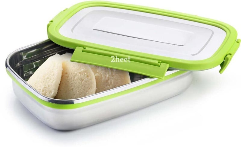 2HEET Heet Lunch Box Insulated Stainlss Steel Tiffin Box Food Containers for Adults and Kids Tiffin Box Vacuum Pack for Office School Use 1Pc Multicolor 900ml - Image 2