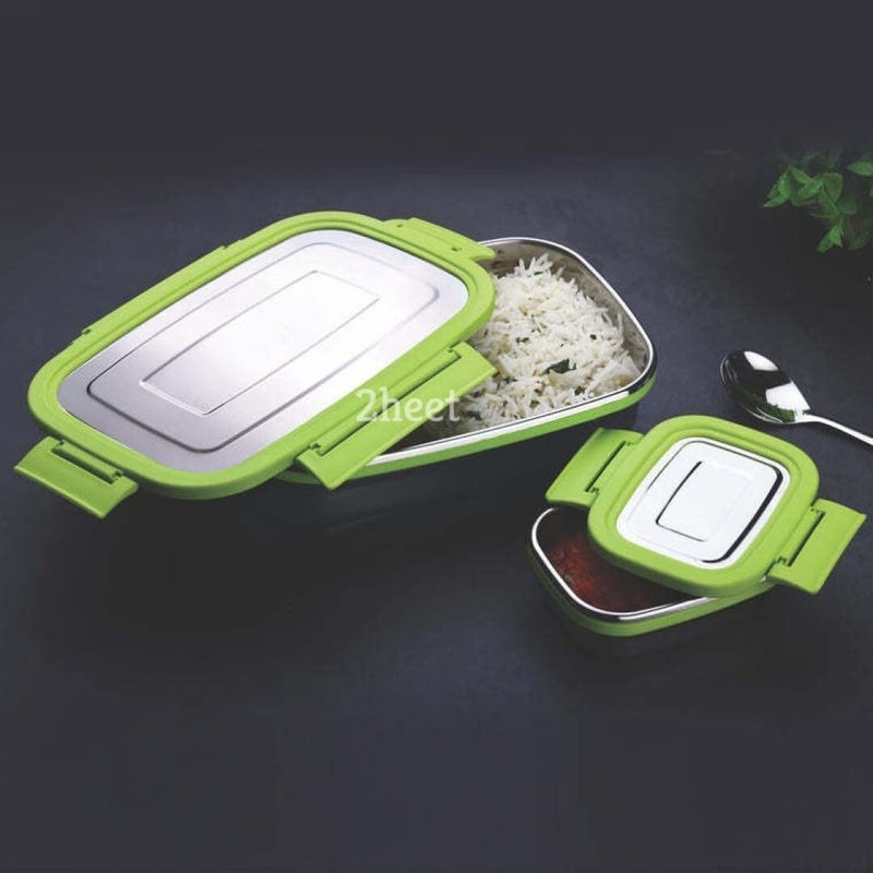 2HEET Heet Lunch Box Insulated Stainlss Steel Tiffin Box Food Containers for Adults and Kids Tiffin Box Vacuum Pack for Office School Use 1Pc Multicolor 900ml - Image 4
