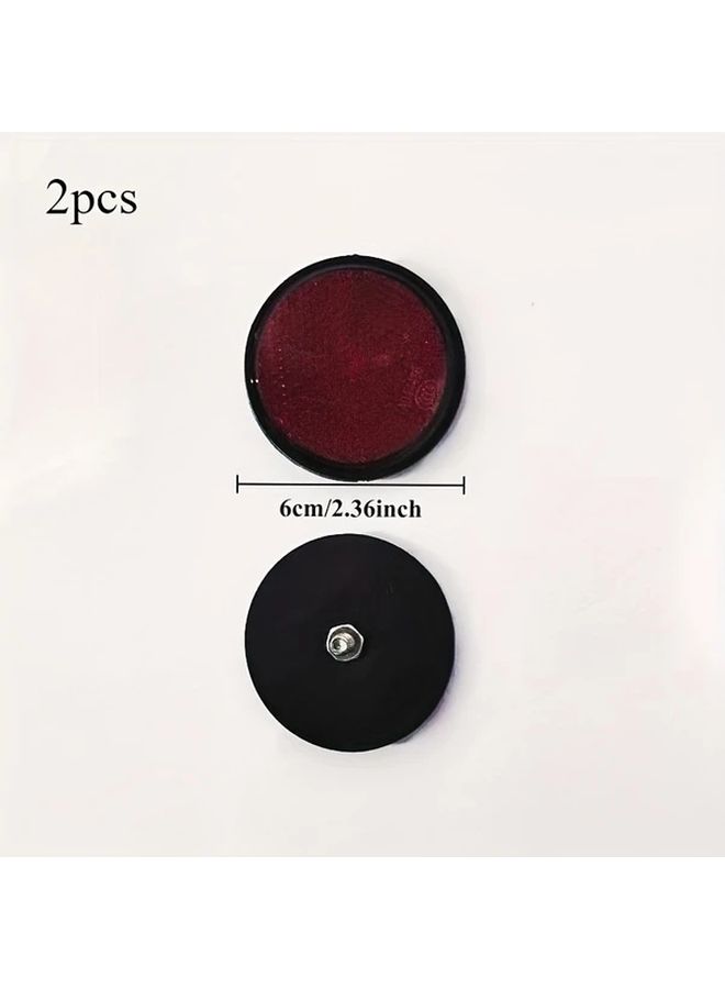 White Reflective Safety Stickers For Trailers And RVs 2pcs Screw On Design - Image 2