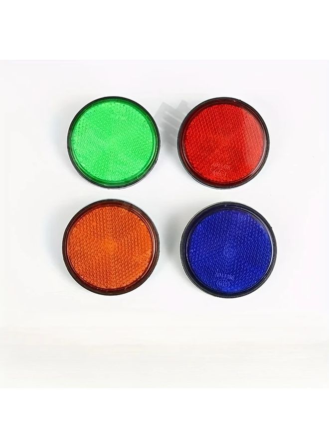 White Reflective Safety Stickers For Trailers And RVs 2pcs Screw On Design - Image 1